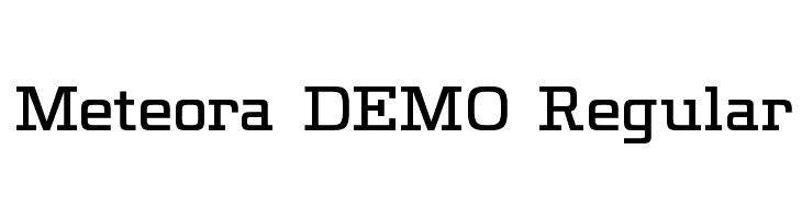 Meteora DEMO Regular  font caratteri gratis