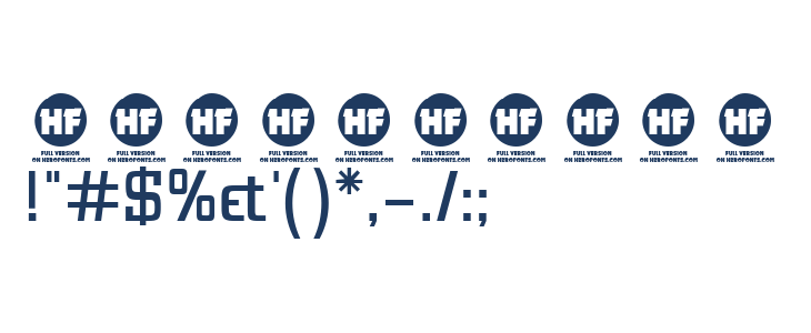 Meteora DEMO Regular Other Characters