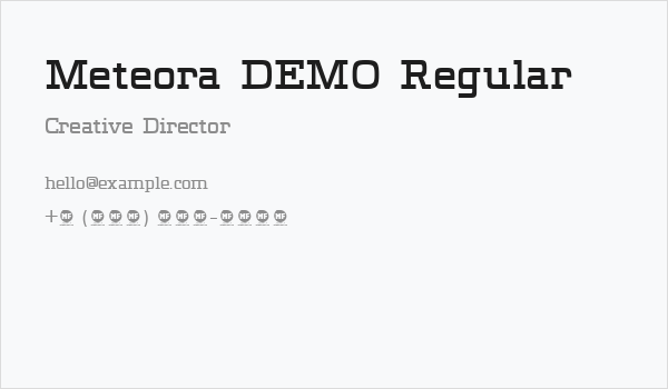 Meteora DEMO Regular Business Card