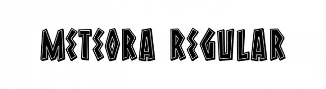 Meteora Regular  Скачать бесплатные шрифты
