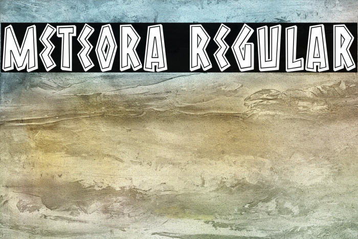 Meteora Regular Font examples