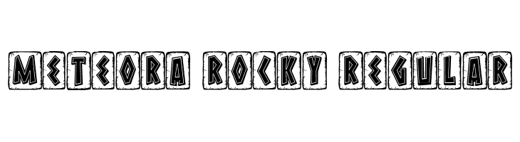 Meteora Rocky Regular  नि: शुल्क फ़ॉन्ट्स डाउनलोड