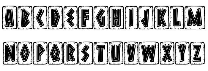 Meteora Rocky Regular Font LOWERCASE