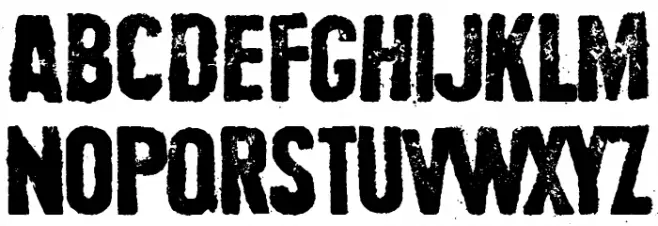 Meteoritox Schriftart Kleinbuchstaben