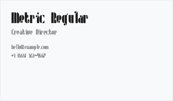 Metric Regular Business Card