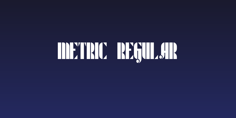 Metric Regular Social Header