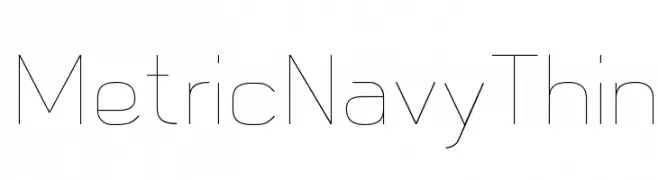 MetricNavy Thin  تنزيل الخطوط