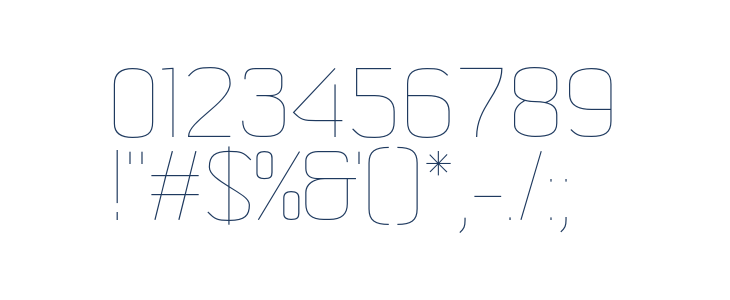 MetricNavy Thin Other Characters