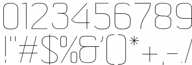 MetricNavy Thin Font OTHER CHARS