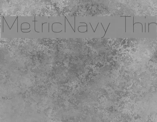 MetricNavy Thin Font examples