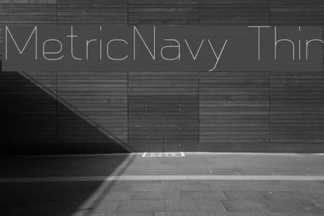 MetricNavy Thin Font examples