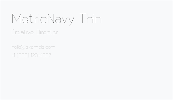 MetricNavy Thin Business Card