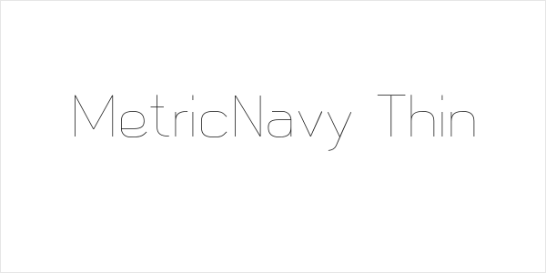 MetricNavy Thin Logo