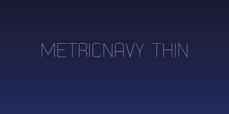 MetricNavy Thin Social Header