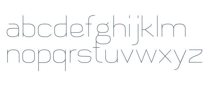 MetricNavy Thin Lowercase