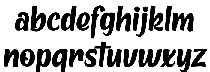 Metro Beardy Font LOWERCASE
