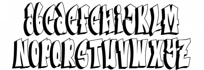 Metro Graffi-Shadow خط أحرف كبيرة