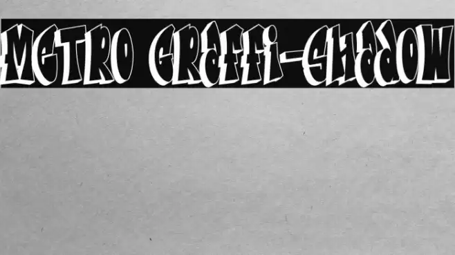 Metro Graffi-Shadow خط examples