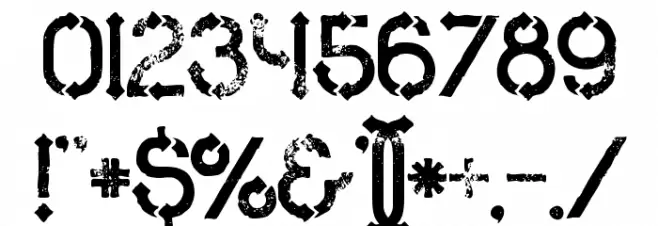 Metro Grunge Font OTHER CHARS