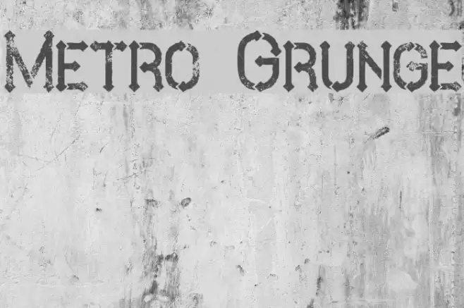 Metro Grunge Font examples