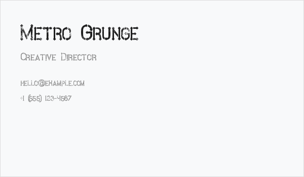 Metro Grunge Business Card