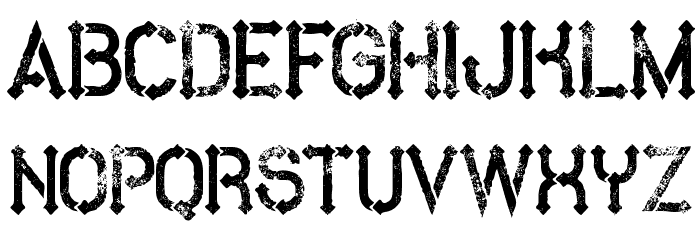 Metro Grunge Font LOWERCASE