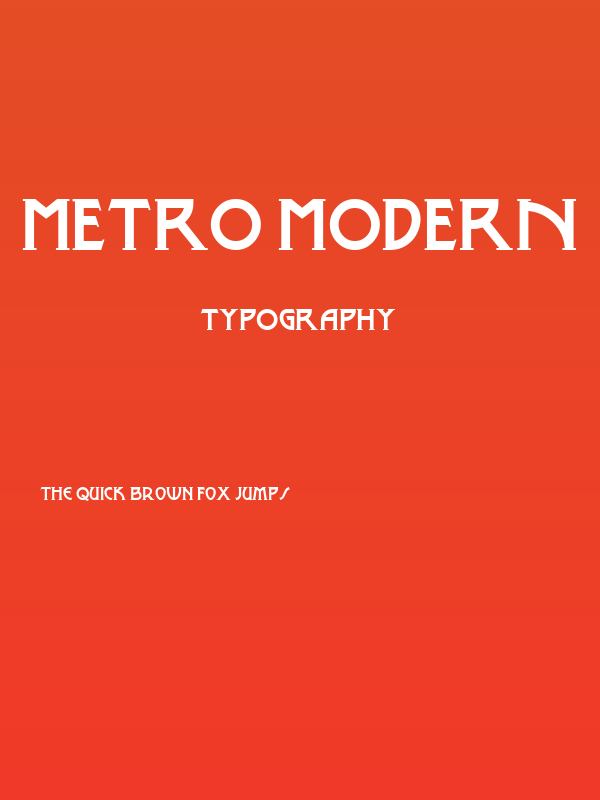 Metro Modern Poster