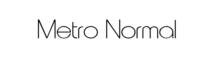 Metro Normal Font