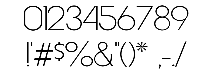 Metro Normal Font OTHER CHARS