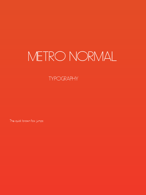 Metro Normal Poster