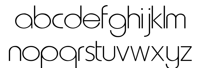 Metro Normal Font LOWERCASE