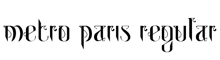 Metro Paris Regular  Free Fonts Download