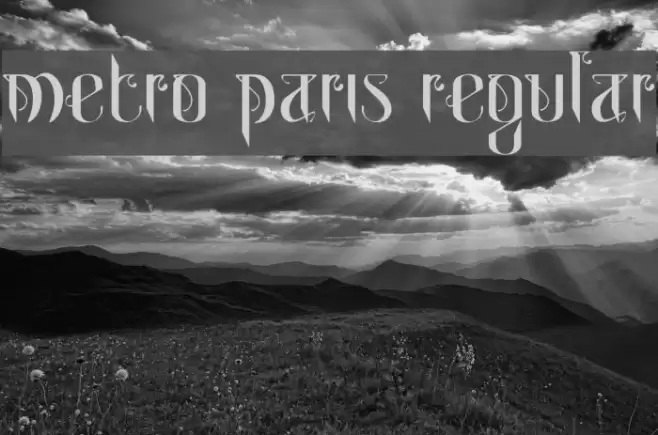Metro Paris Regular Font examples