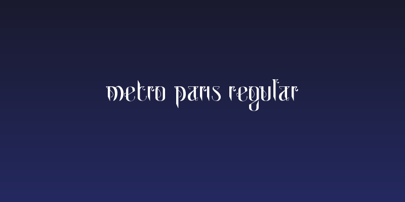 Metro Paris Regular Social Header
