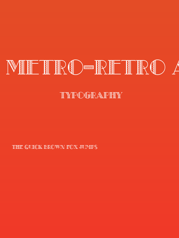Metro-Retro A Poster
