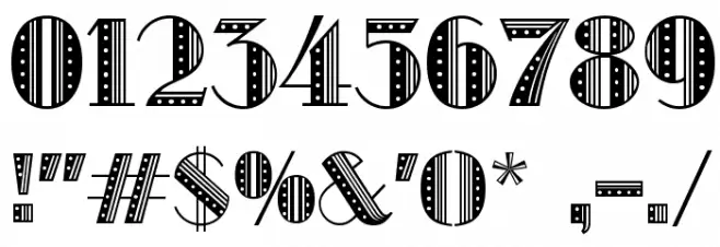 Metro-Retro B Font OTHER CHARS