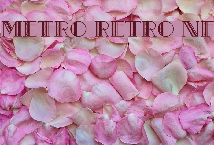 Metro Retro NF フォント examples
