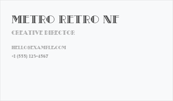 Metro Retro NF Business Card
