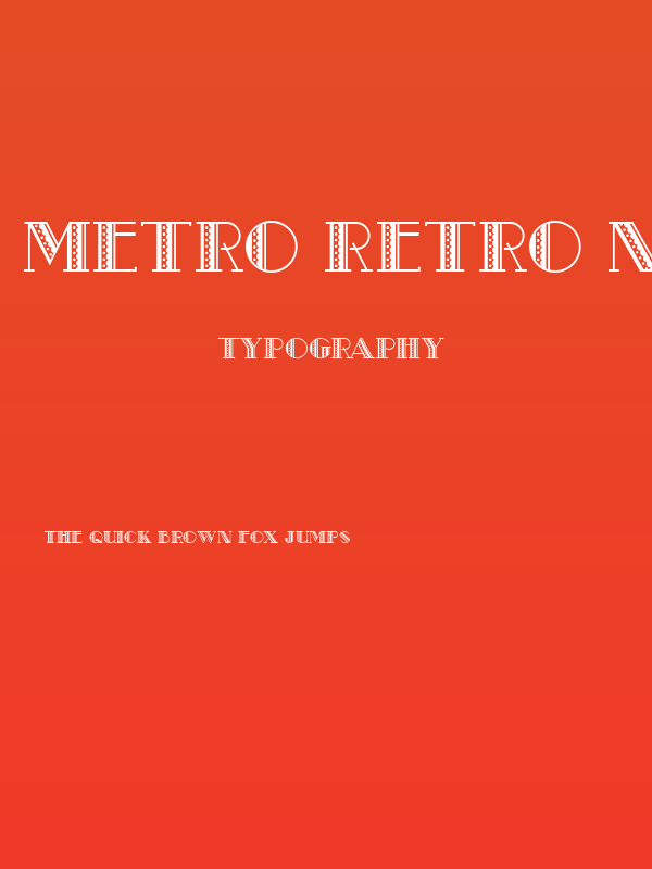 Metro Retro NF Poster