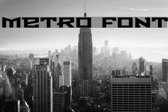 Metro Font examples