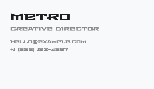Metro Business Card