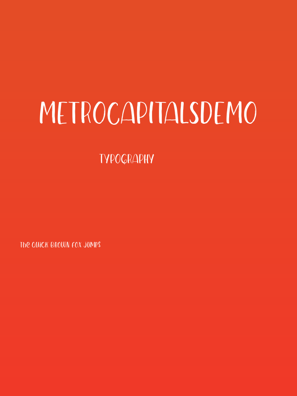 MetroCapitalsDEMO Poster
