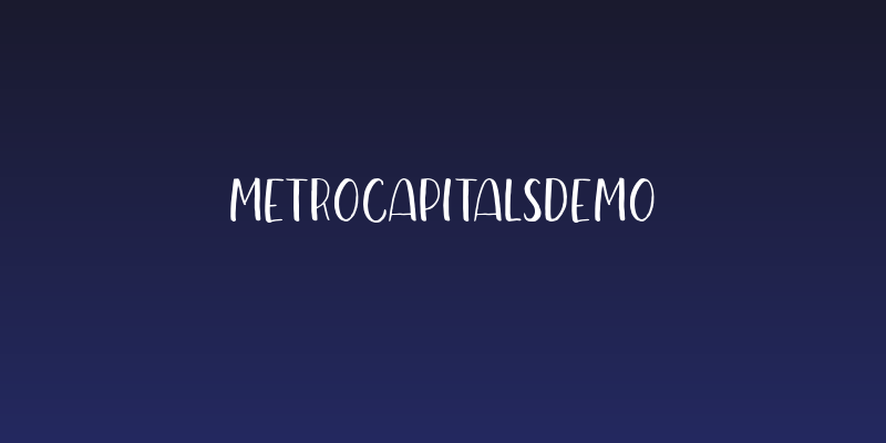 MetroCapitalsDEMO Social Header