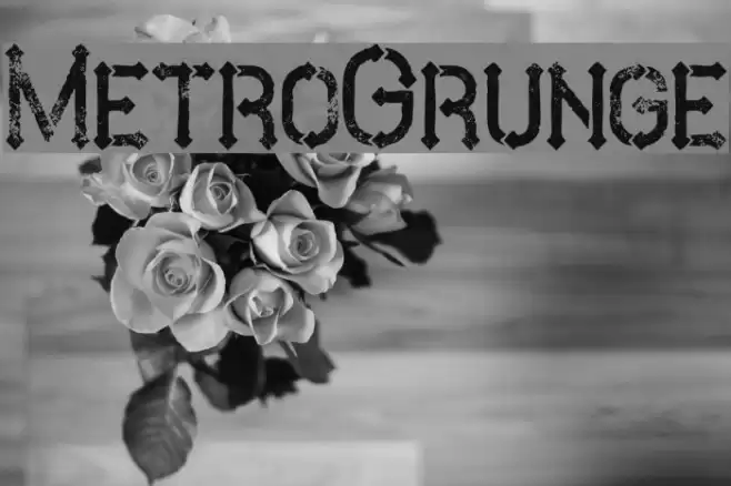 MetroGrunge Font examples