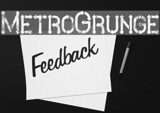 MetroGrunge Font examples