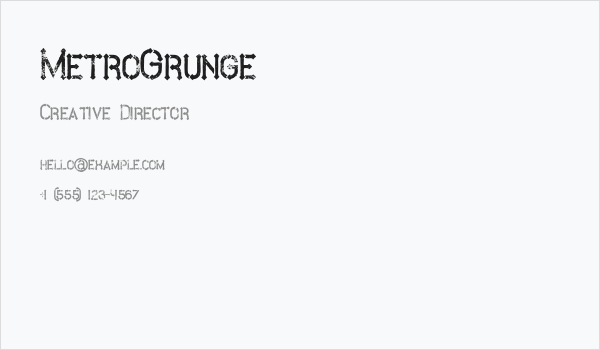 MetroGrunge Business Card