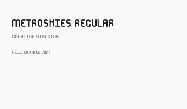 MetroSkies-Regular Business Card