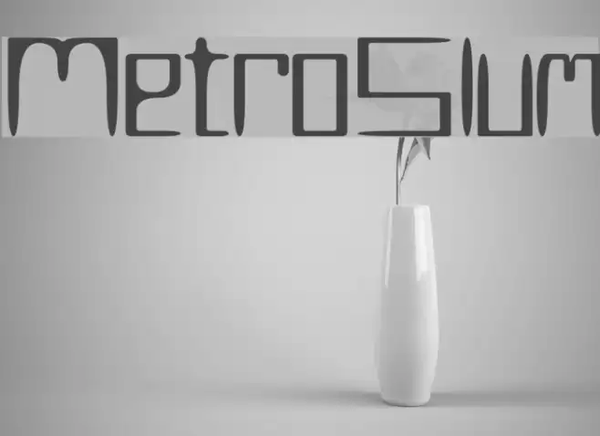 MetroSlum Font examples