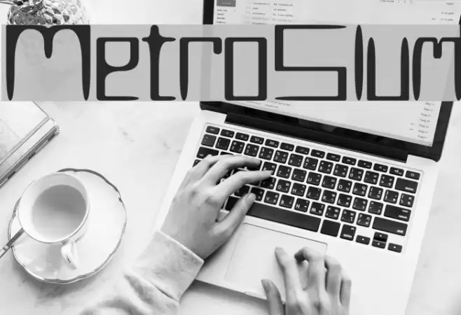 MetroSlum Font examples