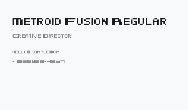 Metroid Fusion Regular Business Card